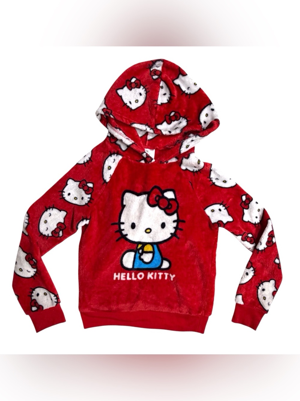 Hello Kitty by Sanrio Red soft Fleece Hoodie child’s size small/7-8